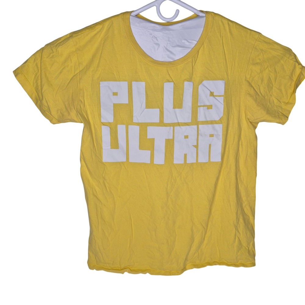 My Hero Academia Plus Ultra Yellow T Shirt Anime Manga Funimation Women's Size L